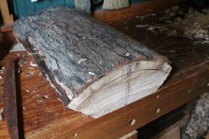 Establishing the arc representing the top surface of the bowl